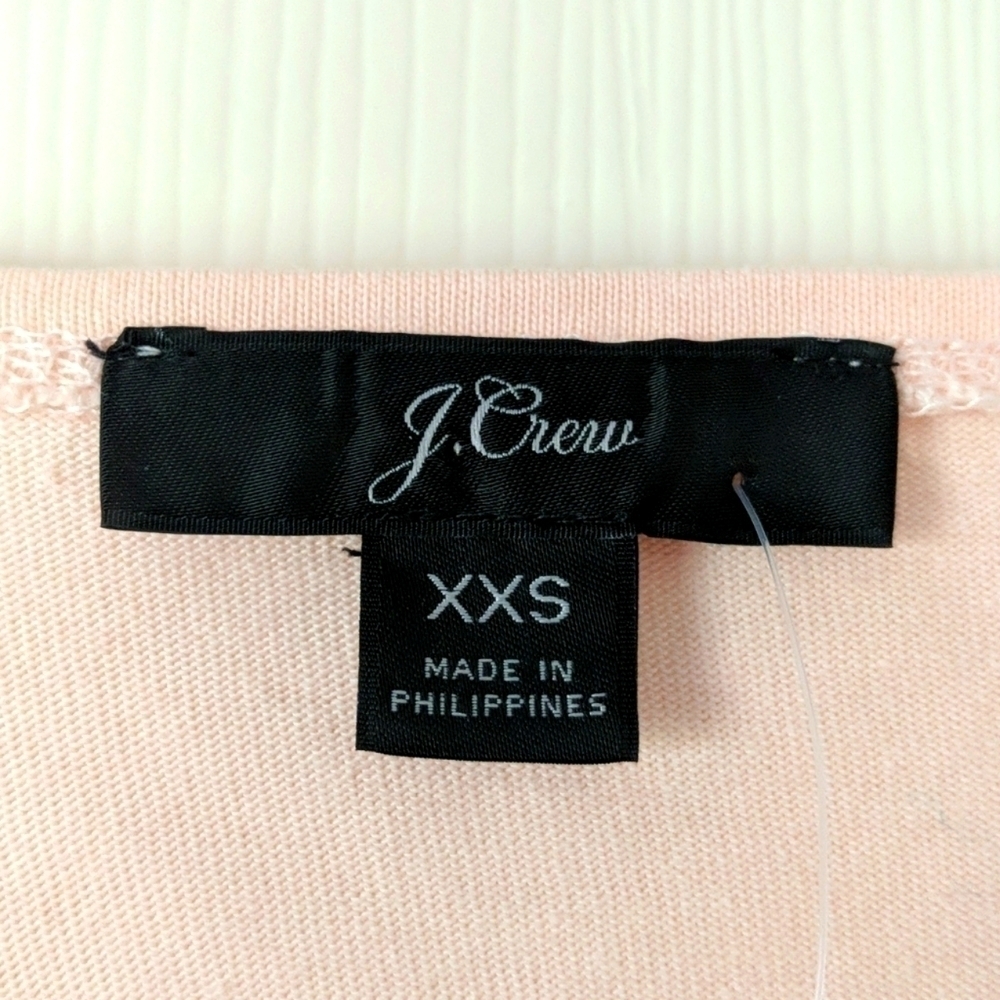 J. Crew Oversized Striped Boatneck Cotton Tunic Top Pink XXS - Picture 4 of 11